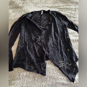 Black lace cardigan size medium